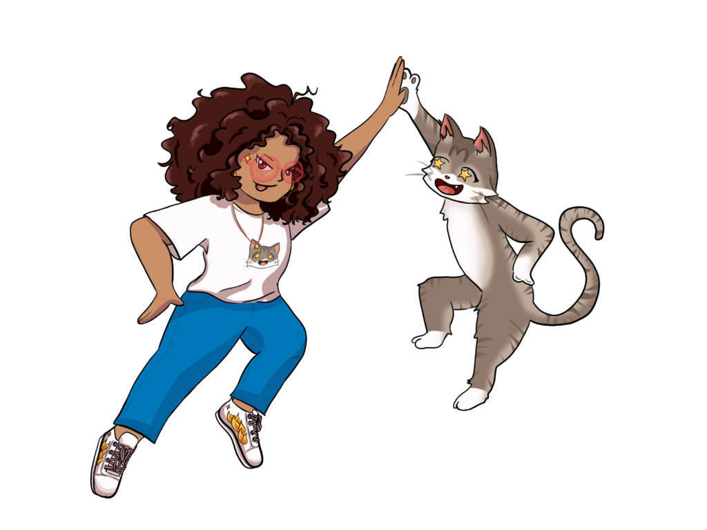 mascotte claque des mains